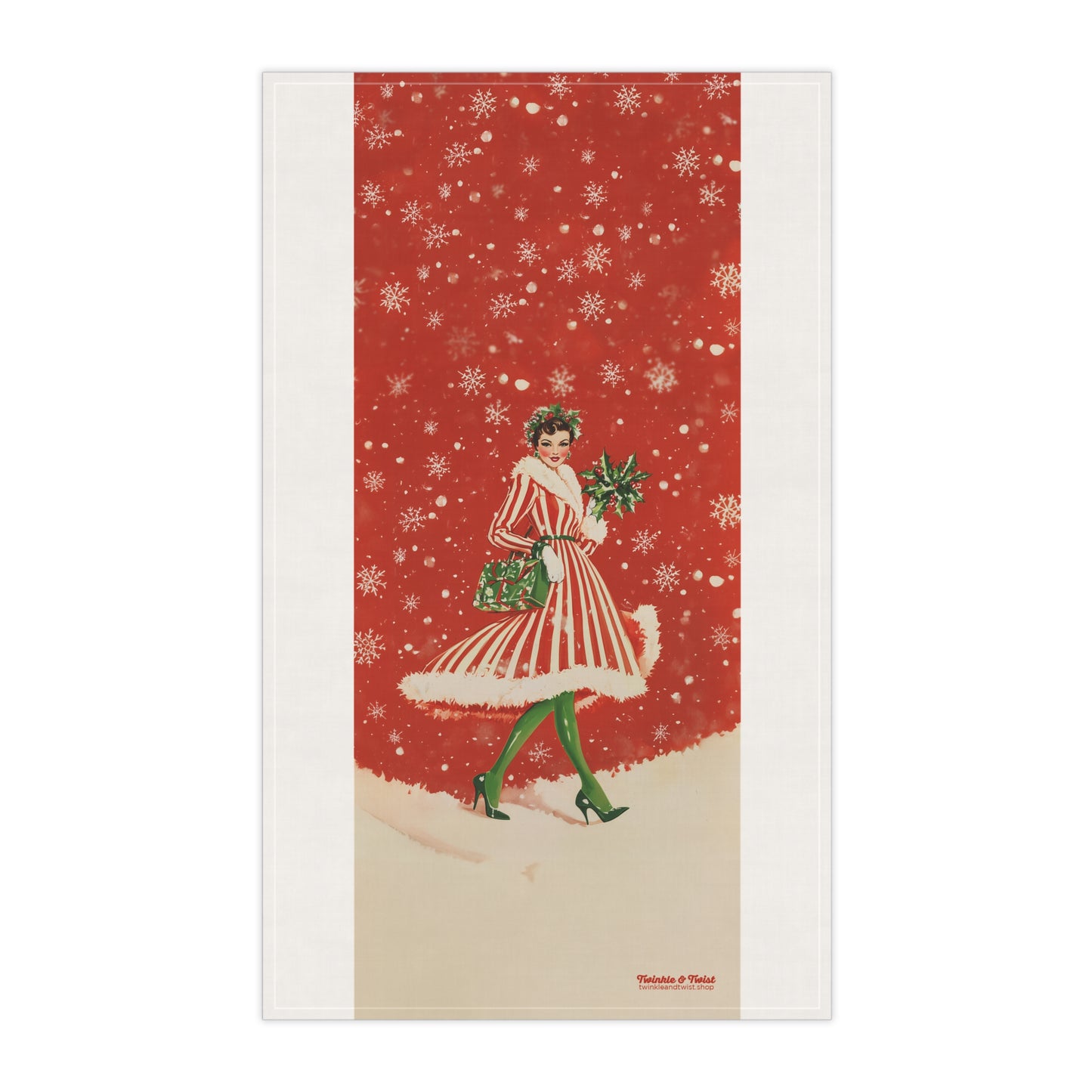 Retro Holiday Kitchen Towel