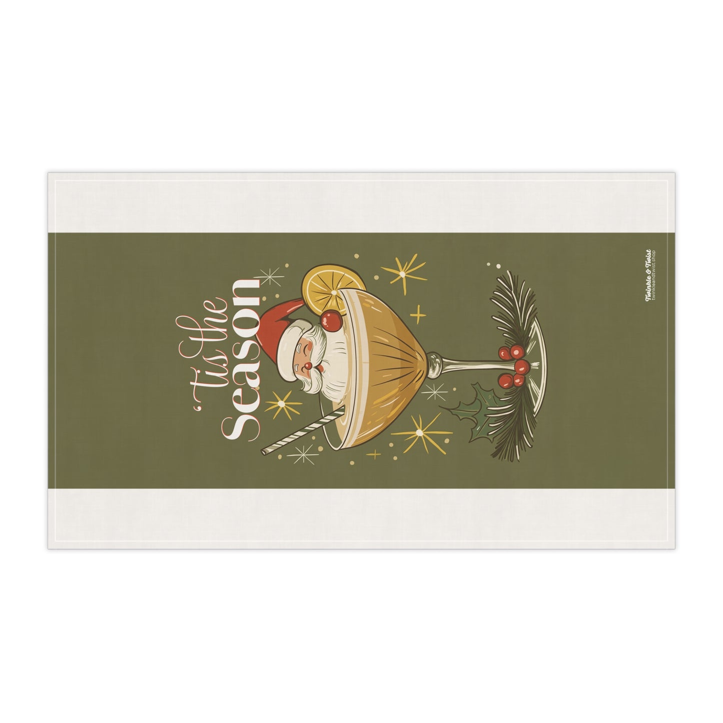 Holly Jolly Santa Christmas Towel