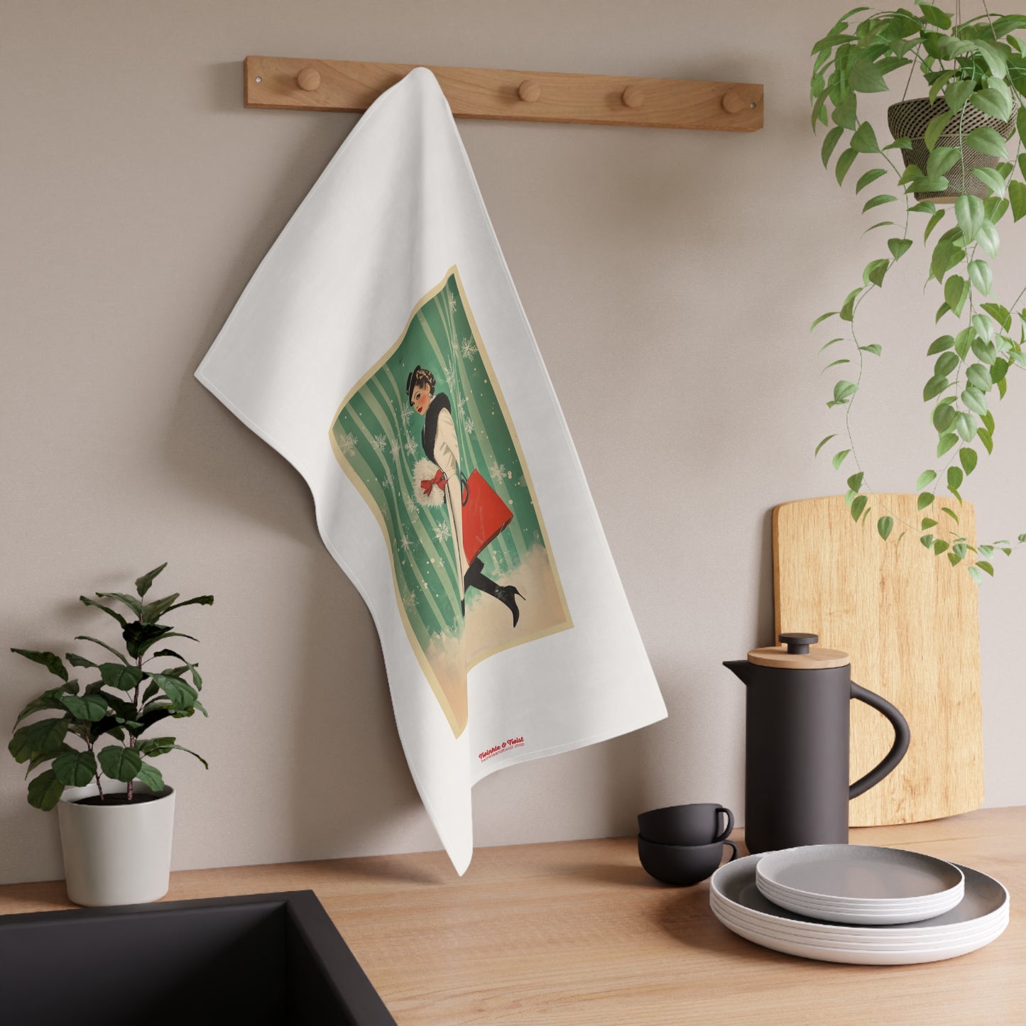 Holiday Shopping Hand Towel