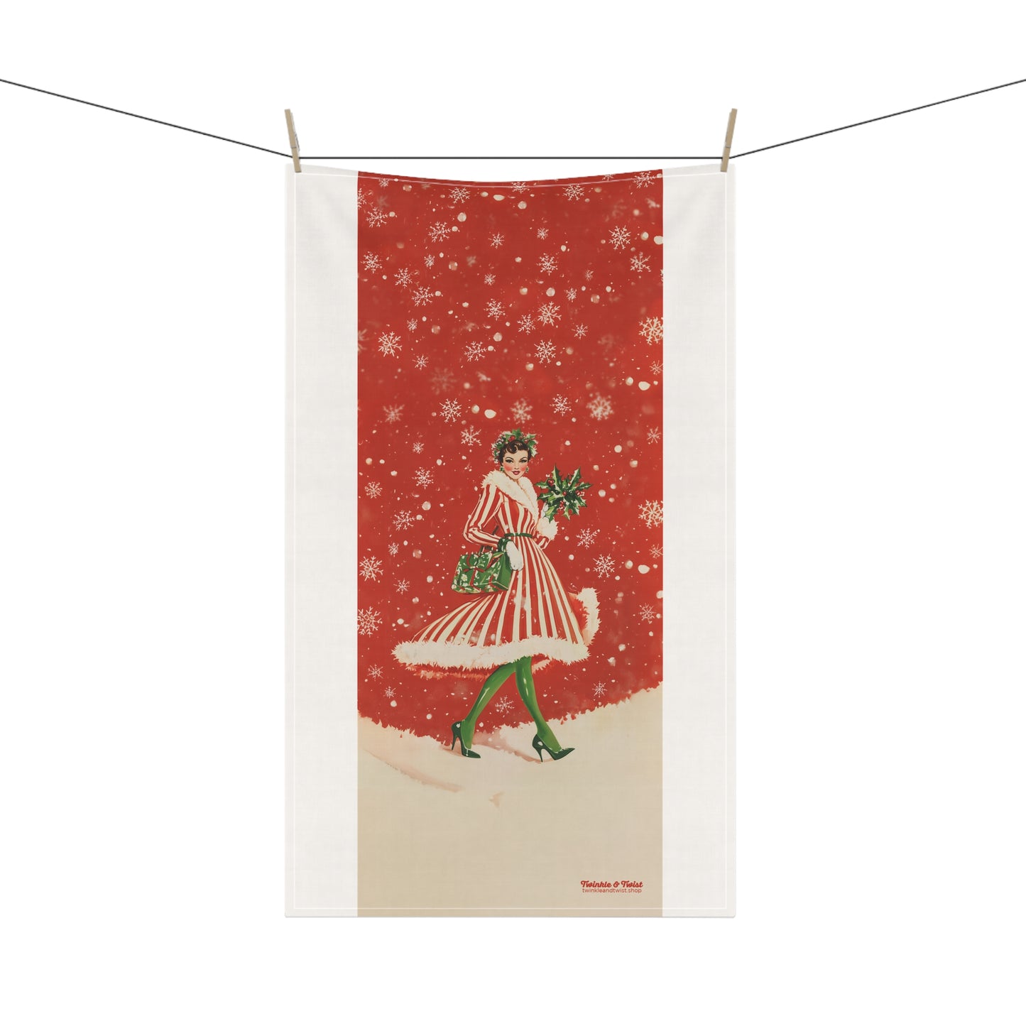 Retro Holiday Kitchen Towel